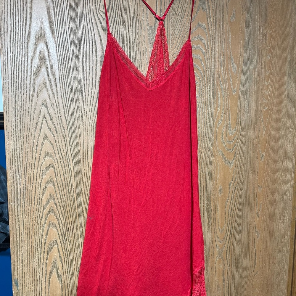 Elegant Red Lace Slip nighty